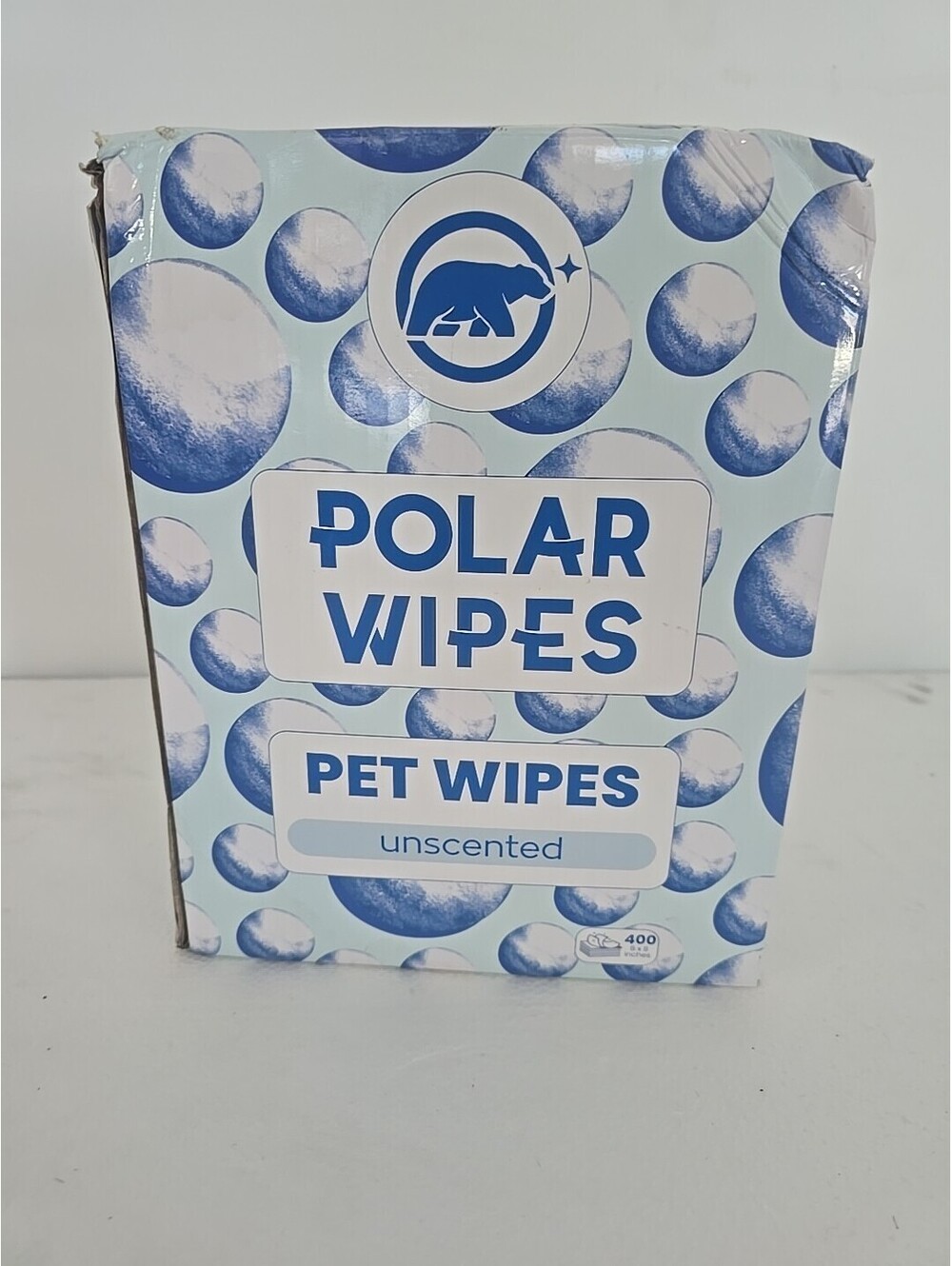 Polar Wipes Pet Wipes Unscented 400 Count (8x8") Hypoallergenic Alcohol Free New